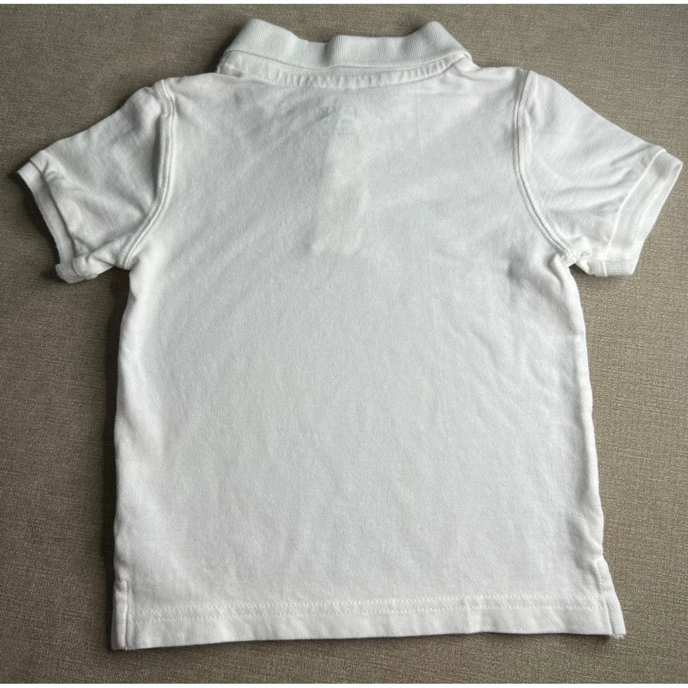 The Childrens Place Boys White Short Sleeve Cotton Pique Polo Shirt 2T 0282